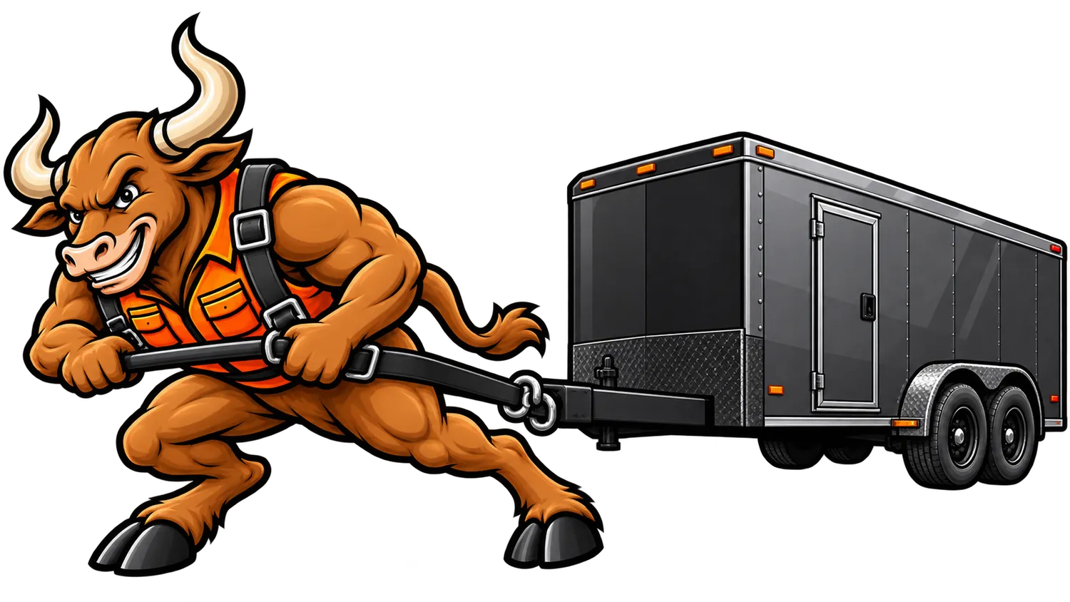 The Ox hauling the 24-foot enclosed trailer